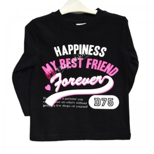 Boys 100% Cotton Black Full Sleeve T-Shirt 2 Years