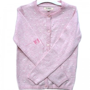 Girls Woolen Light Pink Cardigan 5-6 Years