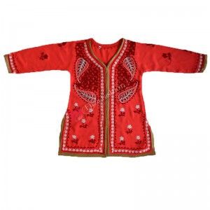 Rayon Kurti Chikan Ghara Suit Gajri