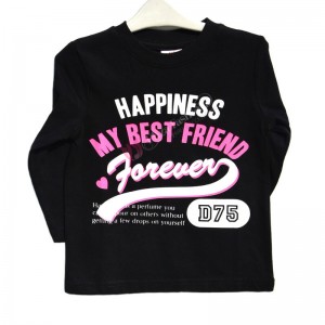 Boys 100% Cotton Black T-Shirt 5-7 Years Full Sleeve