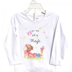 Girls 100% Cotton White T-Shirt 2 Years