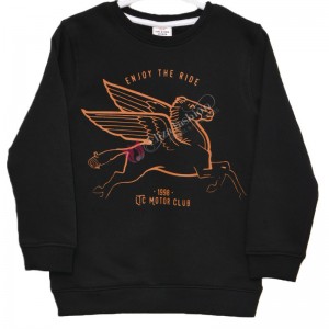 Boys Cotton Mix Black Sweatshirt 5 Years