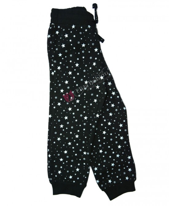 Girls Cotton Mix Black Pantalone Pants 10-11 Years