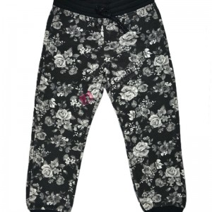 Girls Cotton Mix Black Pantalone Pants 4-5 Years