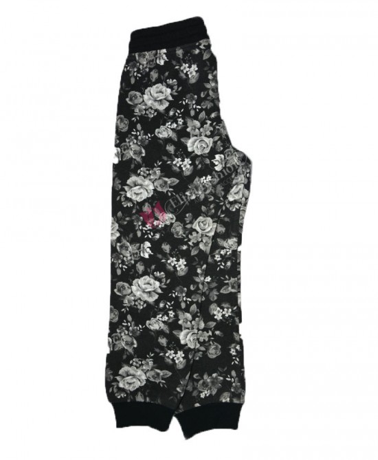 Girls Cotton Mix Black Pantalone Pants 8-9 Years