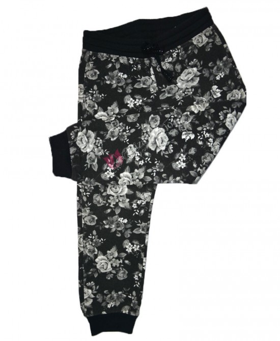 Girls Cotton Mix Black Pantalone Pants 8-9 Years
