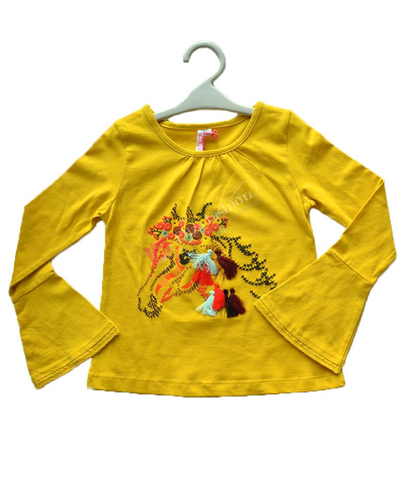 Girls 100% Cotton Yelloe T-Shirt 6-7 Years