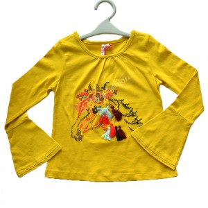 Girls 100% Cotton Yelloe T-Shirt 6-7 Years