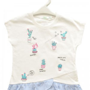 Girls 100% Cotton White T-Shirt 4-5 Years