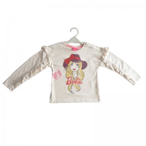 Girls 100% Cotton Cream T-Shirt 6-7 Years