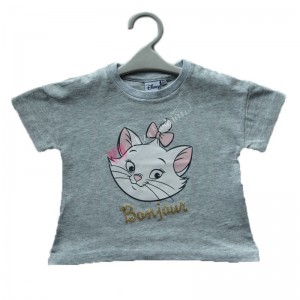 Girls 100% Cotton Smoke Grey T-Shirt 2-3 Years