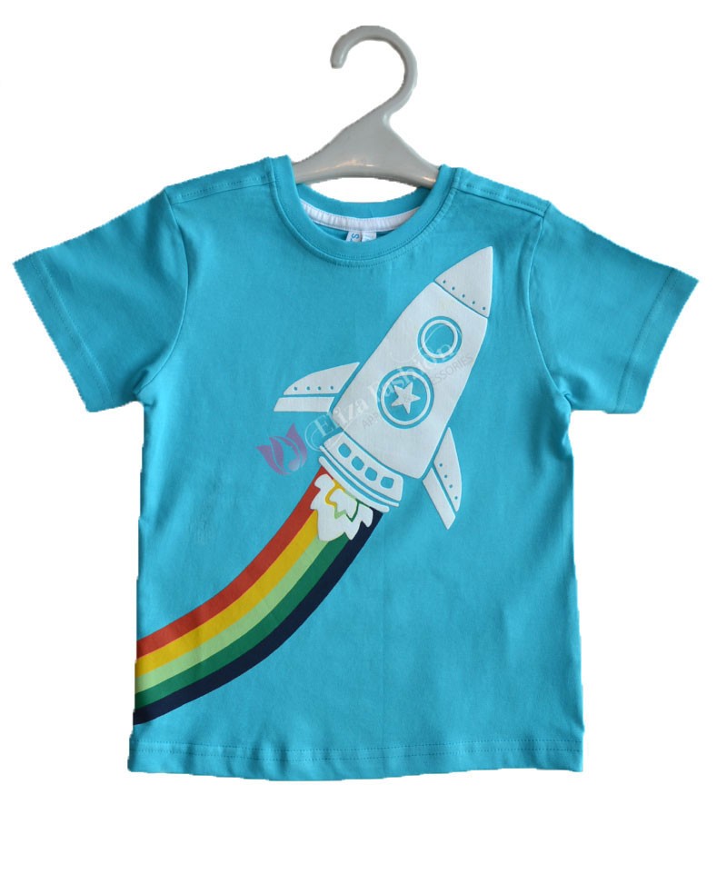 Boys 100% Cotton Sky Blue T-Shirt 4-5 Years