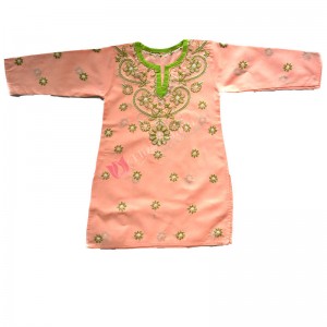 Rayon Kurti Chikan Palazo Suit Peach