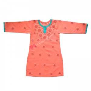 Rayon Kurti Chikan Ghara Suit Gajri